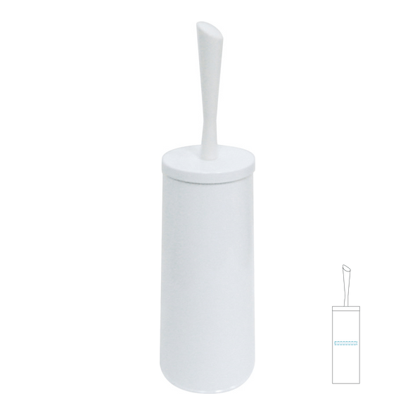 White Steel toilet brush